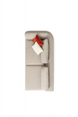 Canapé d'angle Canapé en forme de L Design Moderne Luxueux Salon Beige Canapé