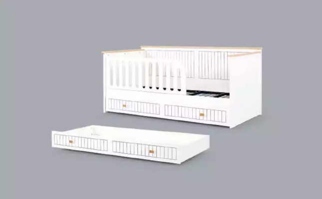 Design de meubles modernes Lits d'enfants Lit blanc Chambre d'enfants