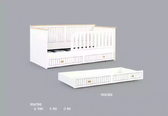 Design de meubles modernes Lits d'enfants Lit blanc Chambre d'enfants