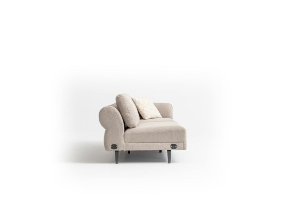 Canapé en forme de L, paysage vivant Beige Canapé 420x170 Mobilier design en tissu
