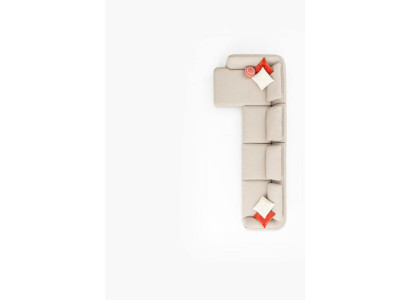 Canapé d'angle Beige de Luxe Salon Canapé Canapé en L moderne Design 420x170