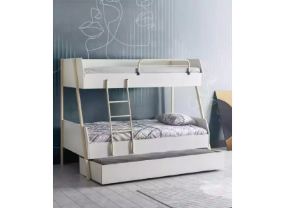 Lit de jeunesse Blanc Lit pour enfants Design Lit moderne Chambre d'enfants Meubles