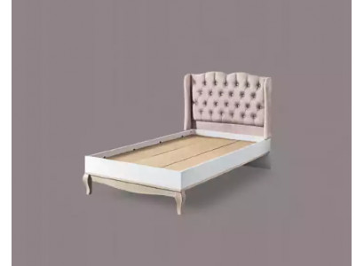 Design de lit Chesterfield lit de jeunesse meubles en bois avec rembourrage doux 120x200cm