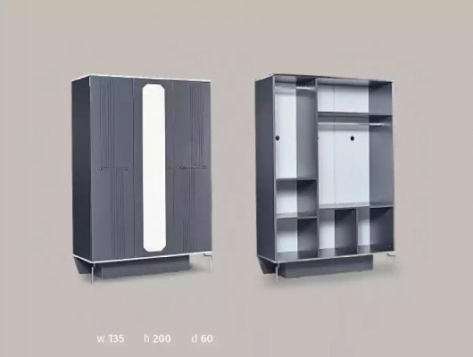 Design Ensemble de chambre de jeunesse Armoire Lit Bureau 3 pièces.