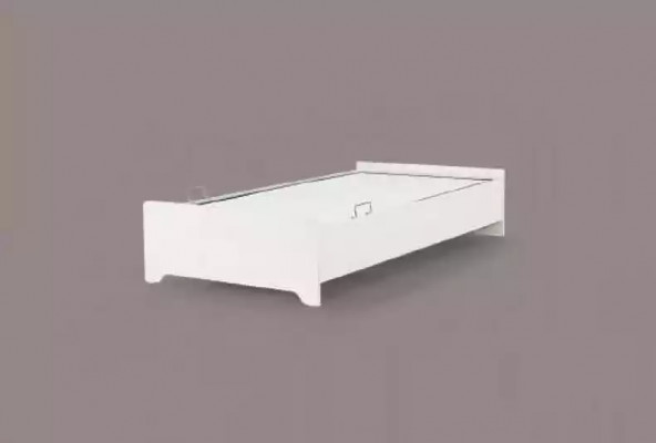 Lit Blanc Chambre d'enfant Chambre d'enfant Lits Bois Lit en bois 100x200cm