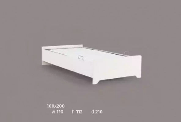 Lit Blanc Chambre d'enfant Chambre d'enfant Lits Bois Lit en bois 100x200cm