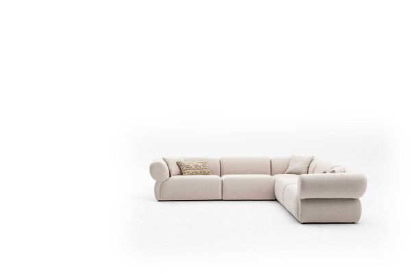 Canapé d'angle Beige Salon Canapé Canapé en forme de L Moderne Tissu Meubles