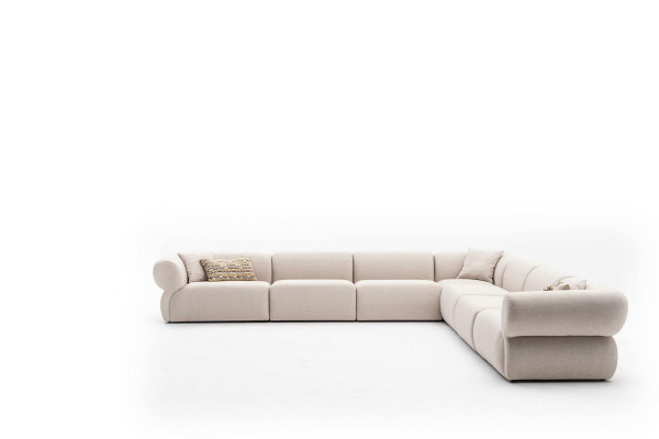 Canapé d'angle L-shape Revêtement Canapé Salon Mobilier moderne 405x405cm Canapés Canape d'angle