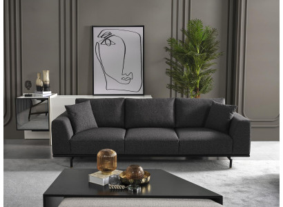 Canapé 4 places Canapés 4 places Design moderne Gris Tissu Polyester nouveau