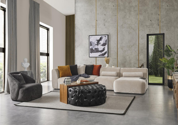 Table basse Table d'appoint Salon Moderne Noir Simili-cuir