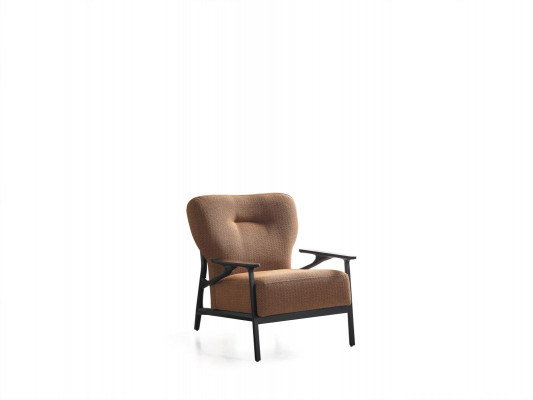 Fauteuil Wing Chair Moderne en Tissu Polyester Blanc Design pour Salon