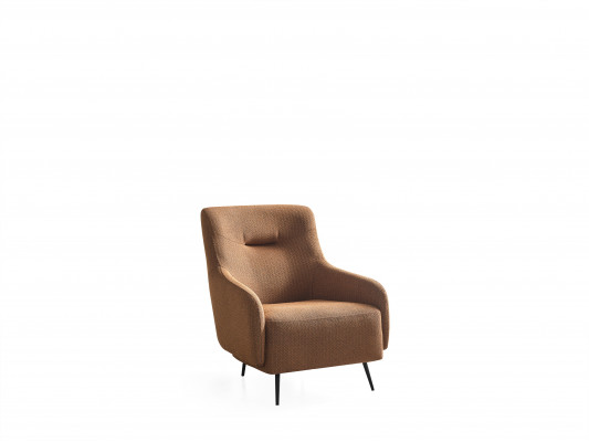 Fauteuil à oreilles Moderne Tissu Salon Polyester Gris Design Assise Nouvelle