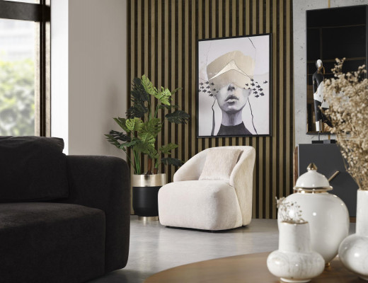 Ensemble de canapé moderne 3 places Fauteuil à accoudoirs Trois places Blanc Tissu polyester moderne