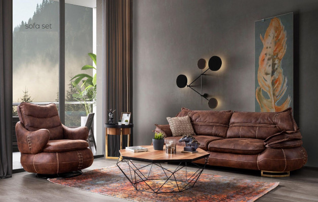 Fauteuil Siège Design Classique Salon Revêtement Siège Simple en Cuir Style Mobilier de Luxe