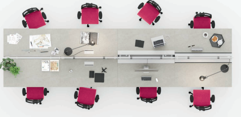 Table de travail Comptoir 6 personnes Bureau de bureau Salle d'étude Mobilier de bureau Table Tables