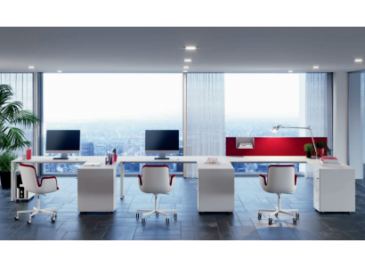 Bureau d'angle Bureau informatique Salle d'étude Mobilier de bureau Mobilier informatique Ensemble de 3 pièces