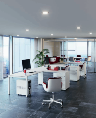 Bureau d'angle Bureau informatique Salle d'étude Mobilier de bureau Mobilier informatique Ensemble de 3 pièces