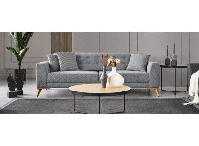 Canapé moderne trois places gris meubles de luxe dans le salon 223cm