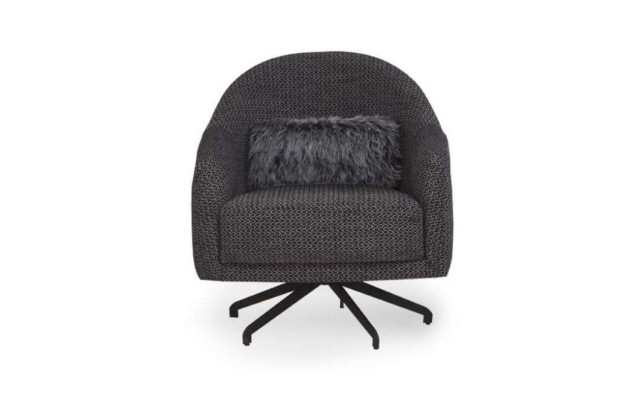 Fauteuil design Salon Mobilier de luxe Noir Élégant Lounge Club