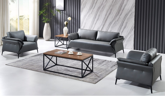 Canapé Canapé Tissu Suite Siège Canapés Canapés 3+1+1 Places Mobilier de Bureau neuf