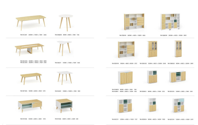 Table & Filing Cabinet Mobilier de bureau 2 pcs. Set d'étagères Chef Shelf Desk