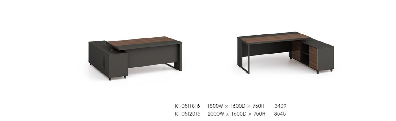 Bureau d'angle Design Armoire de classement Mobilier de bureau Ensemble de mobilier de chef 2 pièces