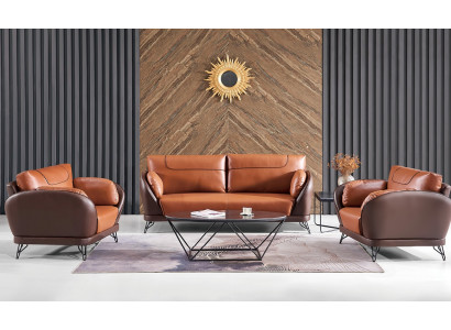 Canapé moderne Canapé en cuir rembourré Suite de rembourrage de canapé Fournitures de bureau 3+1+1