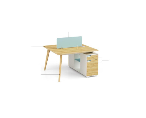 Poste de travail de bureau Table 2 postes de travail comptoir Tables en bois Mobilier de bureau