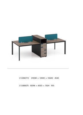 Poste de travail de bureau Table 4 postes de travail Comptoir Tables en bois Bureau