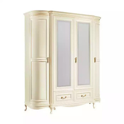 Armoire de chambre en bois blanc de luxe Armoires de mobilier en bois