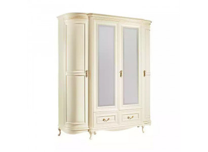 Armoire de chambre en bois blanc de luxe Armoires de mobilier en bois
