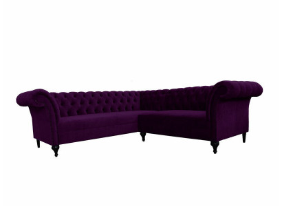 Canapé d'angle Chesterfield Canapé d'angle Canapé design Canapé Velours Canapé en cuir