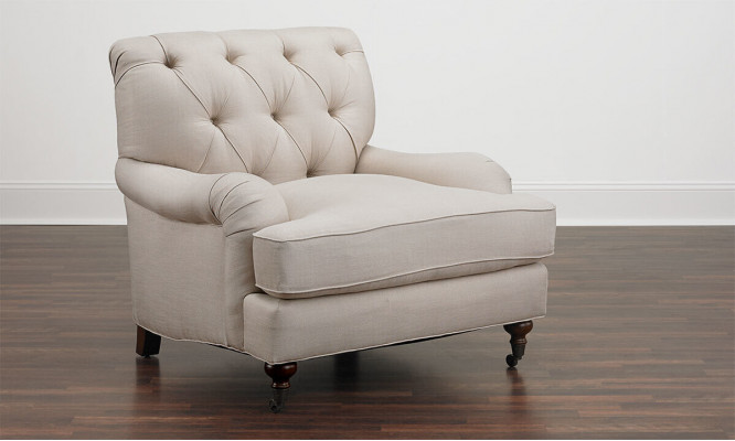 Chesterfield canapé de luxe en tissu rembourré Suite 3 places + 1 canapé