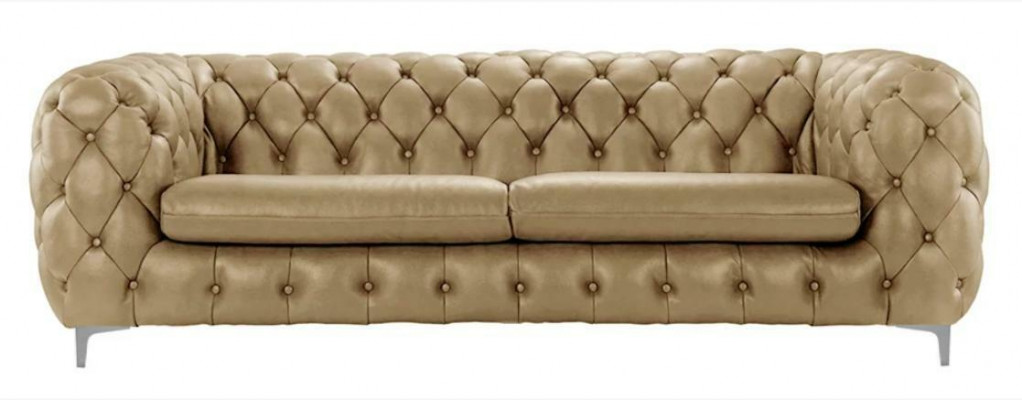 Canapé Chesterfield Marron xxl Grand Cuir Salon Mobilier 4 Places Violet Jaune Vert