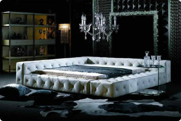 Designer Chesterfield Luxury Waterbed Bett Betten Komplettsystem