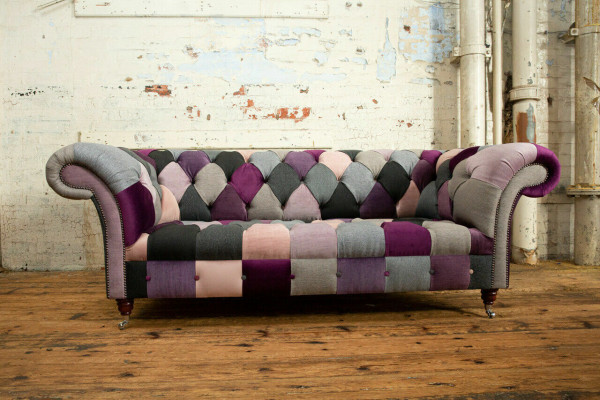 Canapé Chesterfield 3 places Tissu Designer Canapés Canapés Suite Trois places