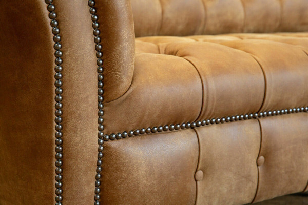 Chesterfield Canapé Marron Canapé Rembourré 4 Places Canapés Siège Suite