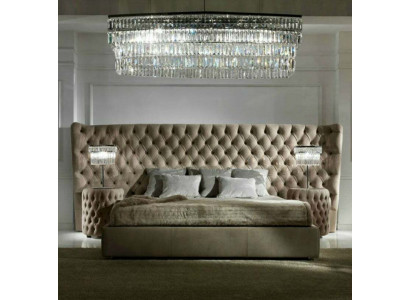 Rembourrage de lit Lits doubles de luxe Chambre à coucher Textile Chesterfield King Size