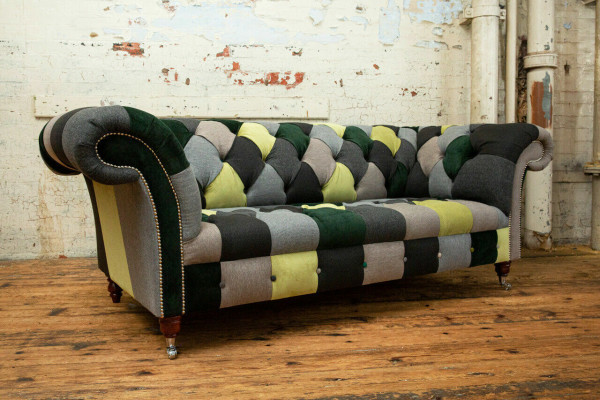 Canapé trois places Design en tissu pour canapé 3 places trois places Chesterfield nouveau