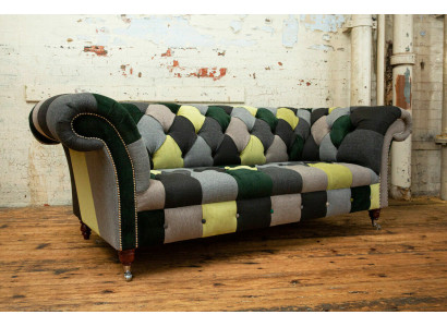 Canapé trois places Design en tissu pour canapé 3 places trois places Chesterfield nouveau