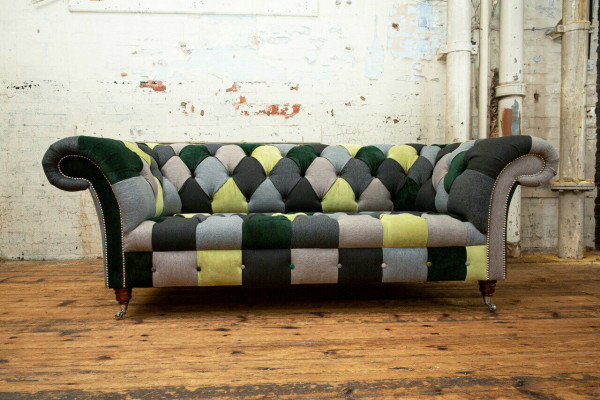 Canapé trois places Design en tissu pour canapé 3 places trois places Chesterfield nouveau