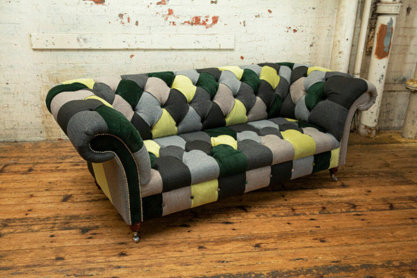 Canapé trois places Design en tissu pour canapé 3 places trois places Chesterfield nouveau