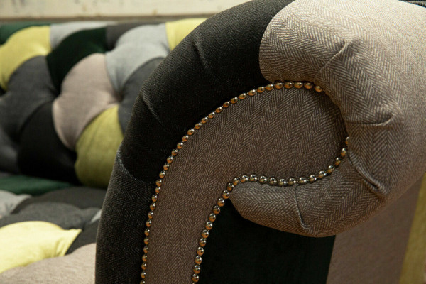 Canapé trois places Design en tissu pour canapé 3 places trois places Chesterfield nouveau