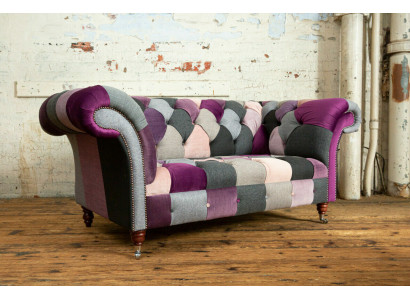 Chesterfield canapé 2 places canapé textile rembourrage design canapés colorés