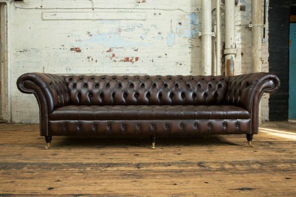Classique Chesterfield Canapé en Cuir de Luxe Design de Sofa 4 Places neuf