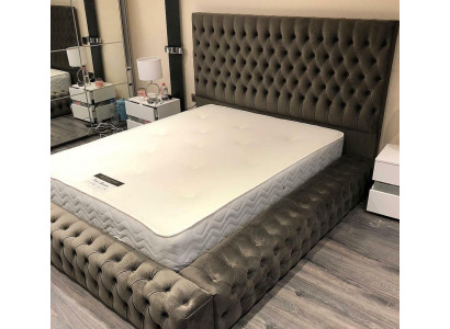 Chesterfield Textilbett Schlafzimmerbetten Doppelbezug 140/160/180/200 cm.