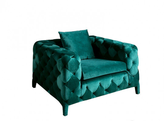 Vert Chesterfield 3+1 ensemble de sièges en tissu de canapé canapés suite d'ameublement