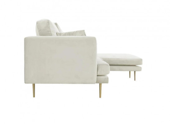 Élégance en blanc pour votre canapé design exclusif dans un style luxueux en forme de L
