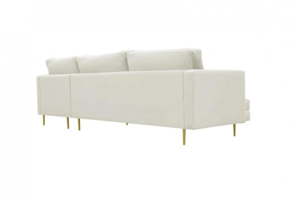 Élégance en blanc pour votre canapé design exclusif dans un style luxueux en forme de L