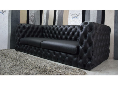 Canapé 3 places Chesterfield noir Designer Luxury Suite